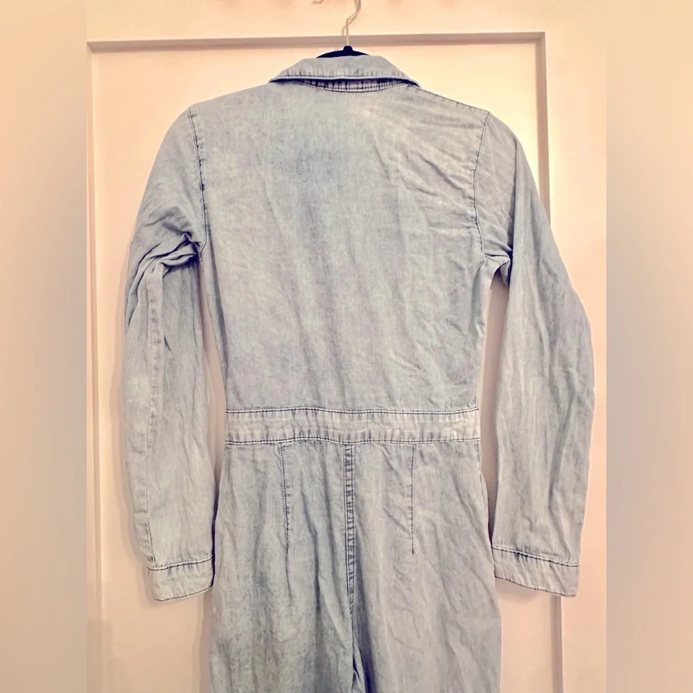 Topshop Petite Denim Jumpsuit Sz 2P